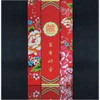 6 Peony Flower Red Envelope Money Packet Paper Wallet Hong Bao Double Happiness Wedding Gift,engagement,bridal Shower Party,oriental Vintage